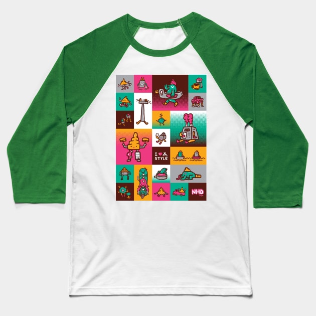 I love Lanna style Baseball T-Shirt by nokhookdesign